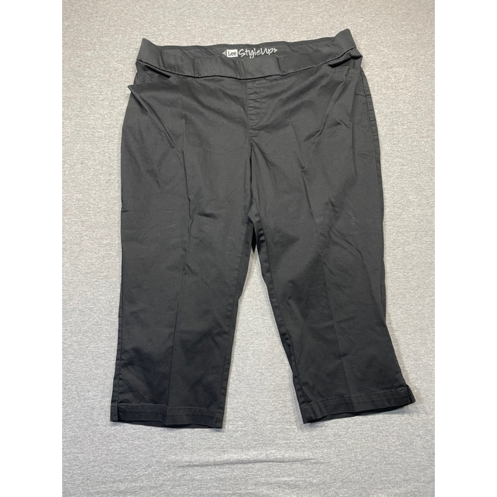 Women's Lee Black Cropped Pants Size 20W